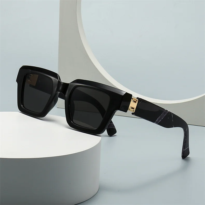 LOERHUNAR 2025 Neue Marke Design Quadratischen Rahmen Myopie Sonnenbrille für Frau und Mann UV400 Sonnenschirm Mode Sonnenbrillen 0 bis -6,0 – Detail 1