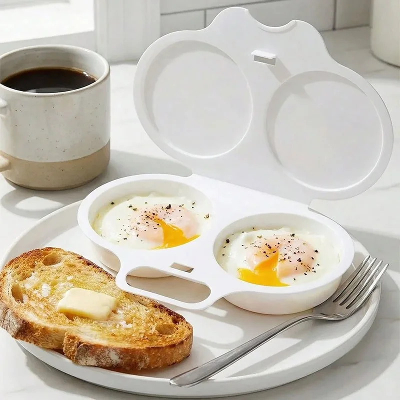 Microwave steamed egg box, for making breakfast, bento, lunch, kitchen gadgets, back to school season, Christmas gifts