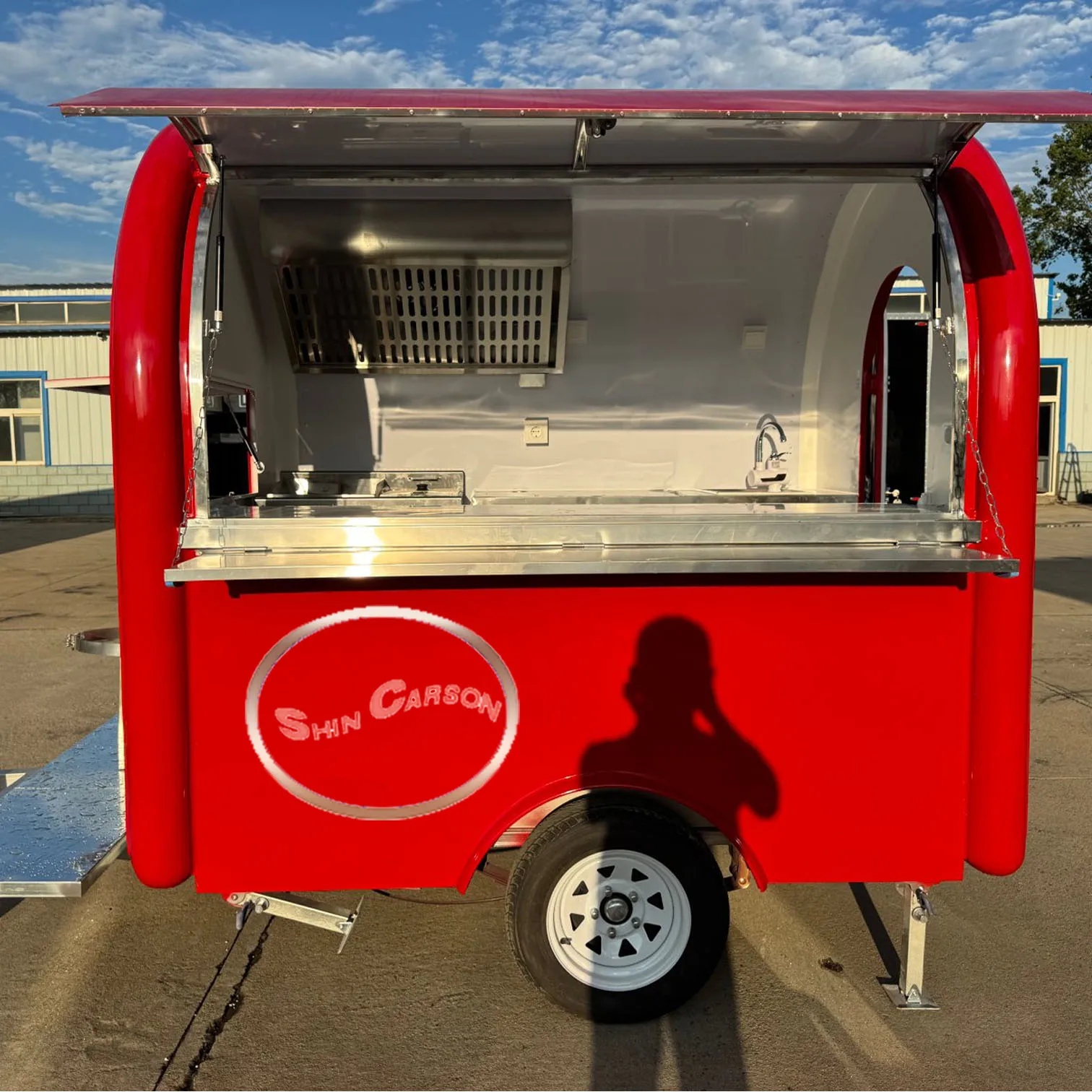 

Standard Mobile Coffee Truck Kitchen Trailer Food Truck Restaurant Food Caravan Bar Portable Catering Kitchen Trailer