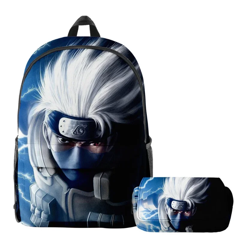 NARUTO NEW Cartoon Comic Backpack Anime Children Backpack Backpack Set Pencil CaseTeenager Waterproof Schoolbag Kids Gifts