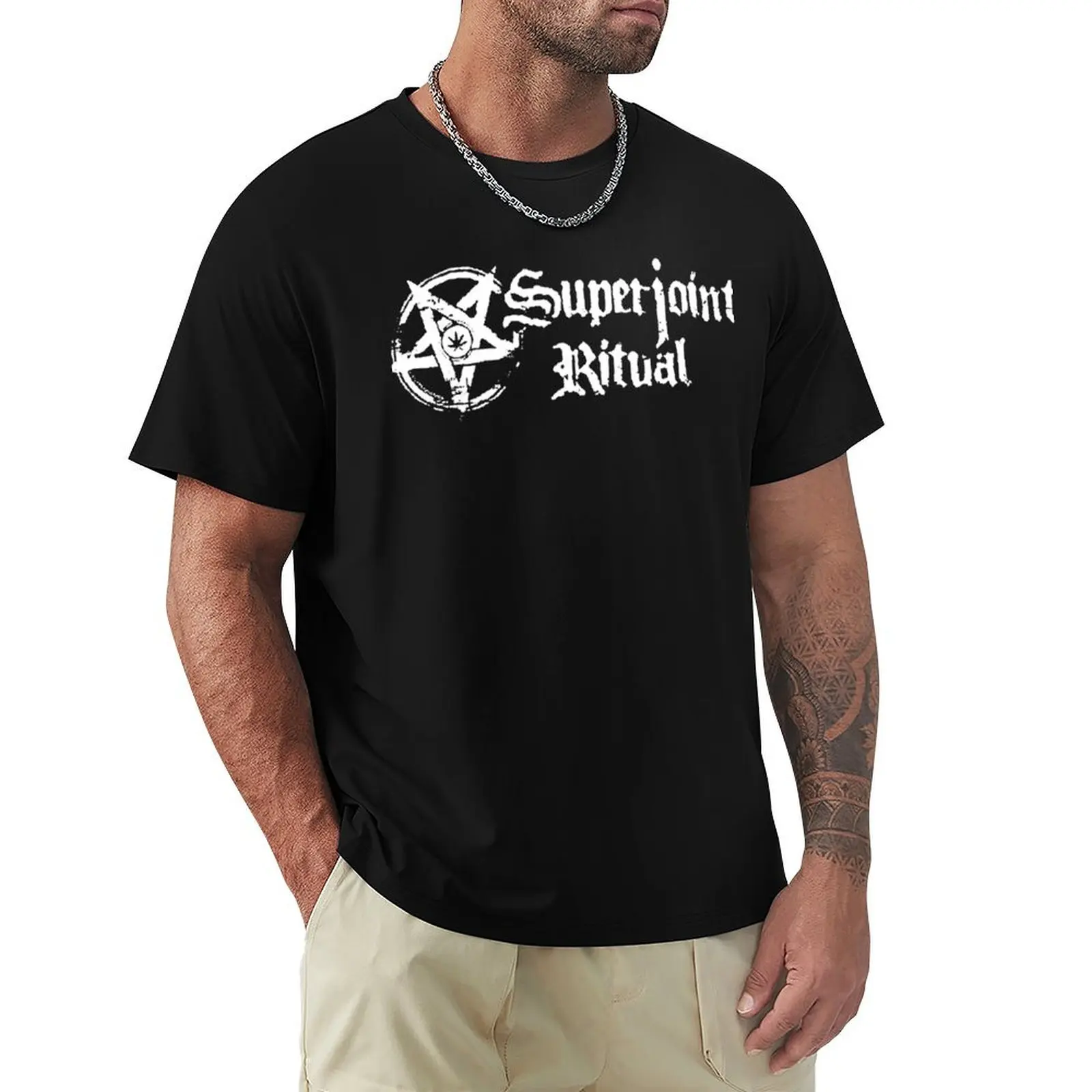 

Superjoint Ritual Band Logo T-Shirt Daily Wear Plain Short Sleeve Shirt