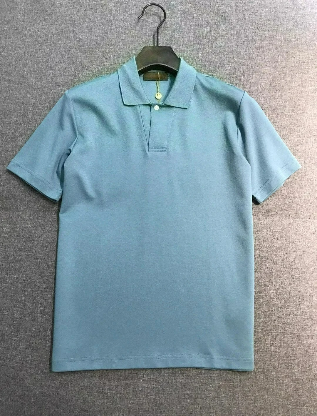 

LP итальянская легкая роскошная мужская летняя простая деловая повседневная рубашка-поло с короткими рукавами и лацканами в стиле Old Money