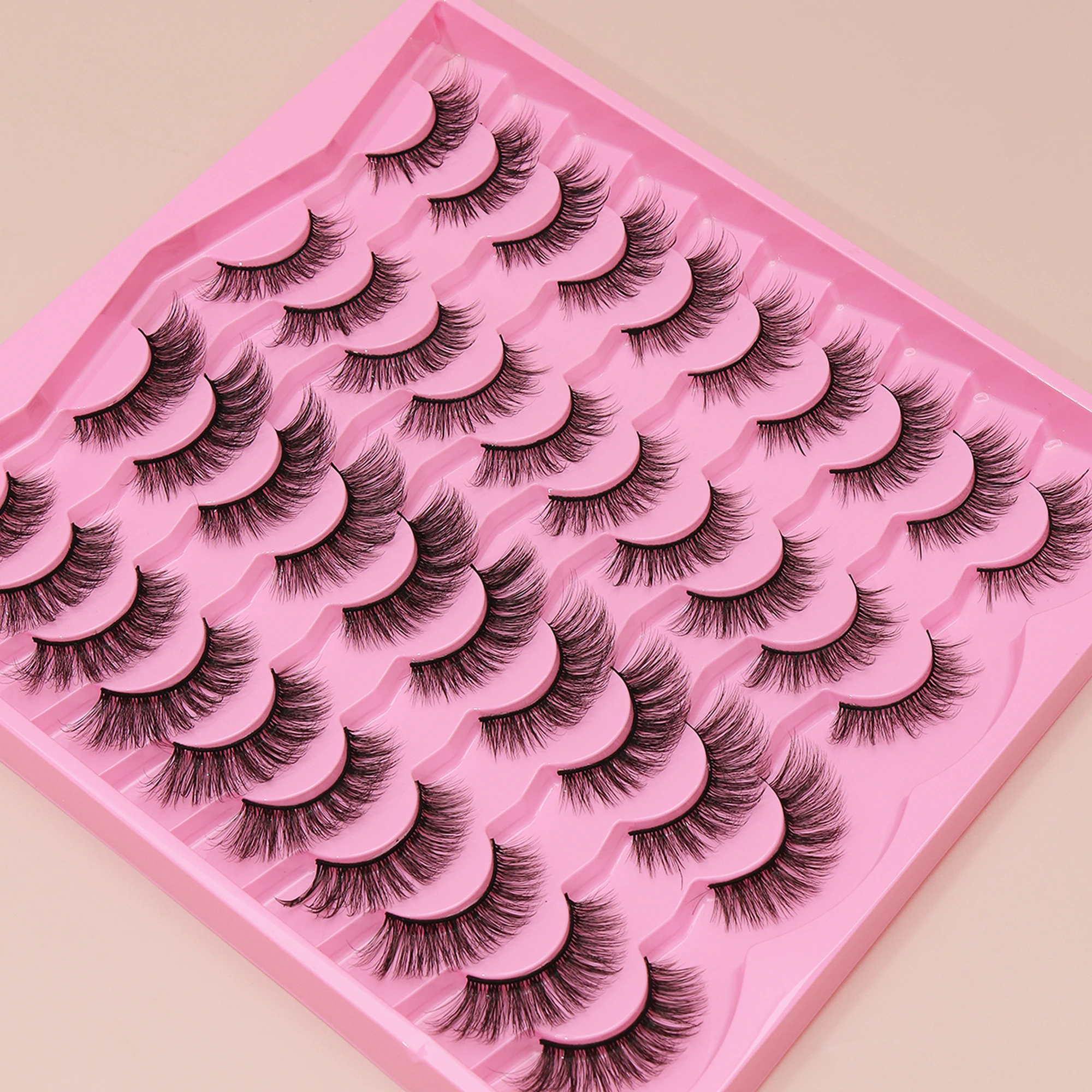 20 زوجًا من الرموش الصناعية الطبيعية رموش طويلة ناعمة وناعمة لاجتماعات العمل اليومية رموش صناعية طبيعية