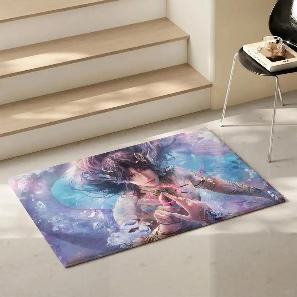 Romance Game L-Love and DeepspaceS Floor Mat Eco-Friendly Flannel Doormat Non-Slip Odorless Soft Short Plush Indoor Floor Rug