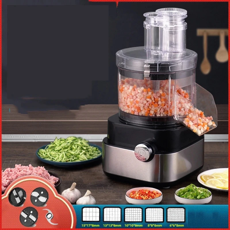 Cortador de legumes elétrico moedor de carne comercial doméstico pequeno automático multi-função de corte artefato 220v