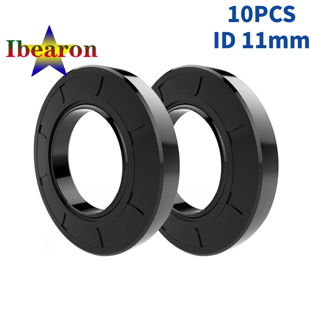 

10PCS TC ID 11mm Framework Oil Seal NBR(Nitrile Rubber Buna) Sealing Gasket High Quality Standard Parts