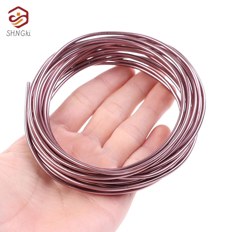 1pc Black/Pink  Bonsai Wires Anodized Aluminum Bonsai Training Wire Total 16.5 Feet (Brown)