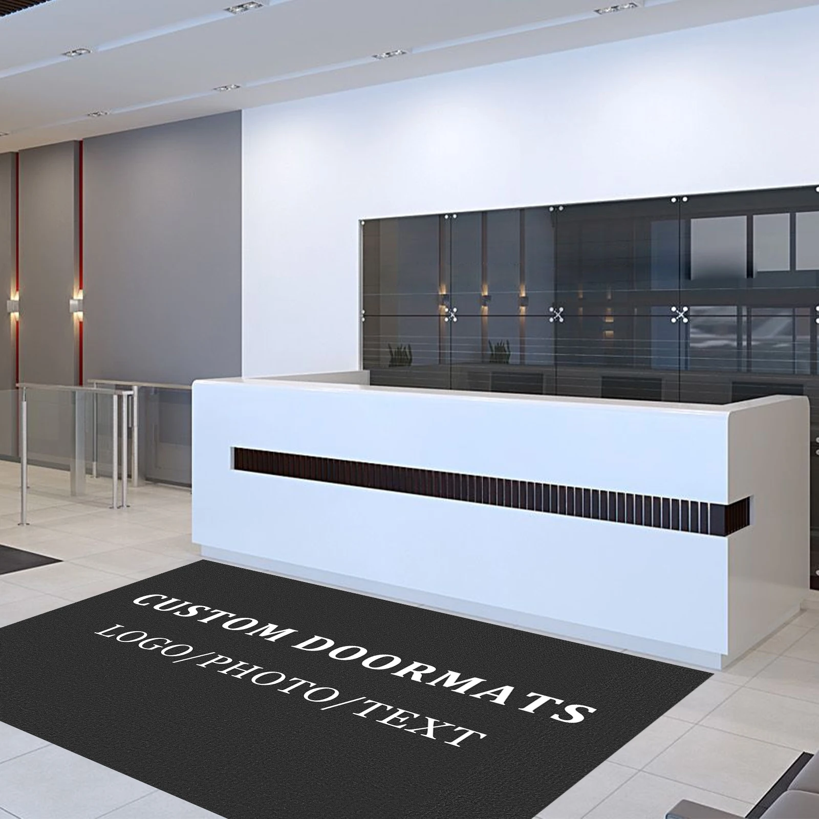 שטיח כניסה מותאם אישית למשרד, שטיח לא מחליק, עמיד, סופגני, מתאים למלון, לובי, חנות, דלת קדמית לעסקים, מתנה