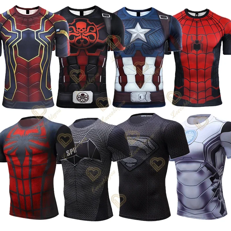 3D Superhero Printed T-shirt Short Sleeve Kids Boys Girls Casual Tops Tees Toddler Children Colorful Crewmate T Shirt