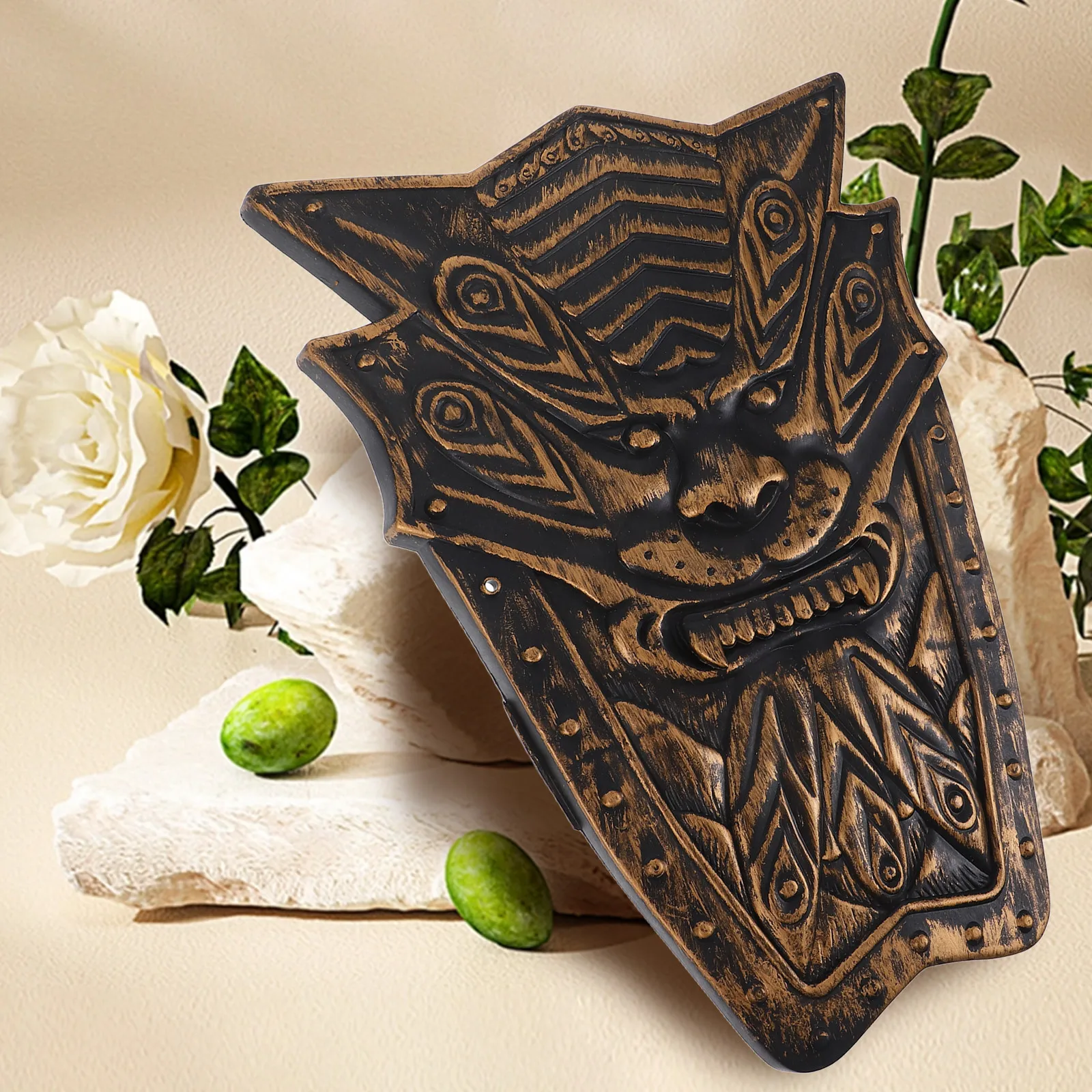 Cosplay Shield for : Medieval Knight Costume Accessory Lightweight Plastic Stage Performance Prop for Imaginative Play