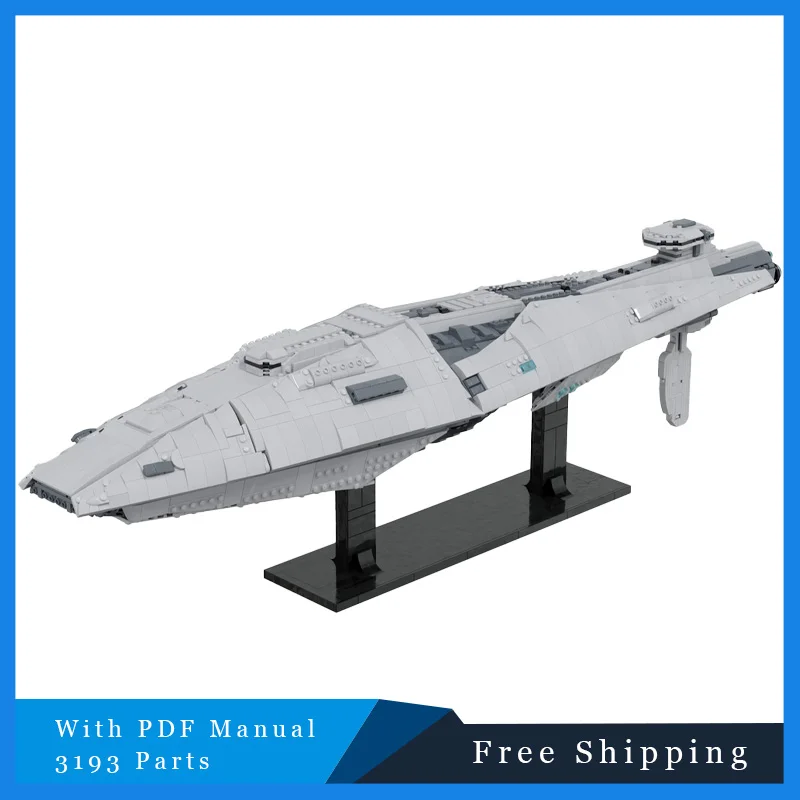 

3193 Parts Star Battle Series MOC Grey Heavy Spaceship Building Block Model For Adults DIY Assembly Display Toys Christmas Gifts