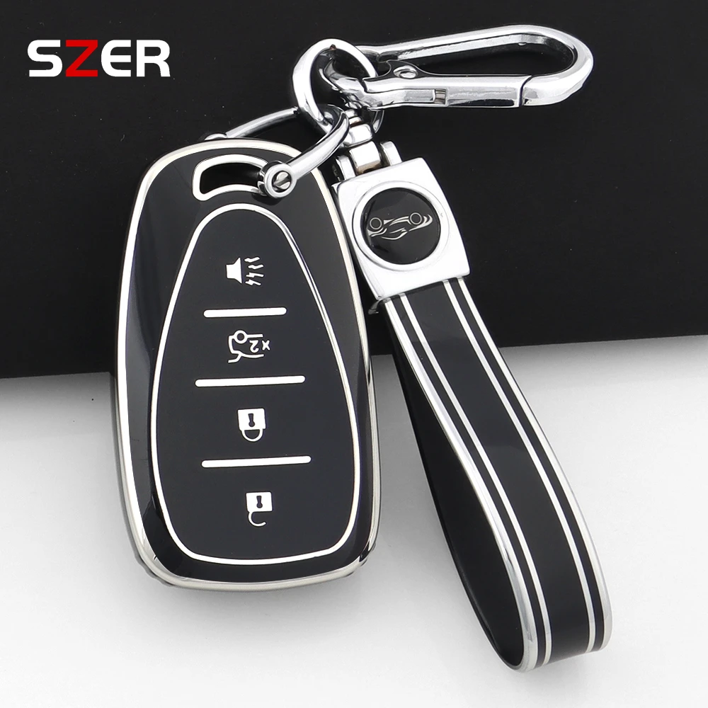 4/5 Tasten TPU Autoschlüsselhülle für Chevrolet Chevy Malibu Camaro Cruze Traverse Spark Equinox Sonic Volt Bolt Zubehör