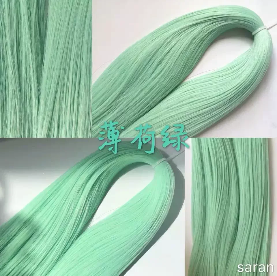 green serial 30/50g Japan Saran Doll Hair Wig Accessories DIY Hand Toy Ob BJD Bitsu Azone Doll Soft Hair Wig