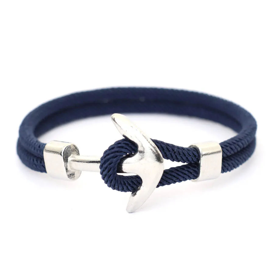 Marine Style 10 Color Anchor Bracelet For Men Grade A 4mm Cord Chain Braslet Nautical Surfing Braclet Beach Accessories Pulseria image 6