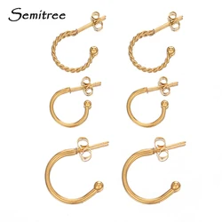 10pcs Stainless Steel Ear Wire Earring Hooks Connector for DIY Jewelry Making Accessories Crafts Dangle Hoop Earrings Components