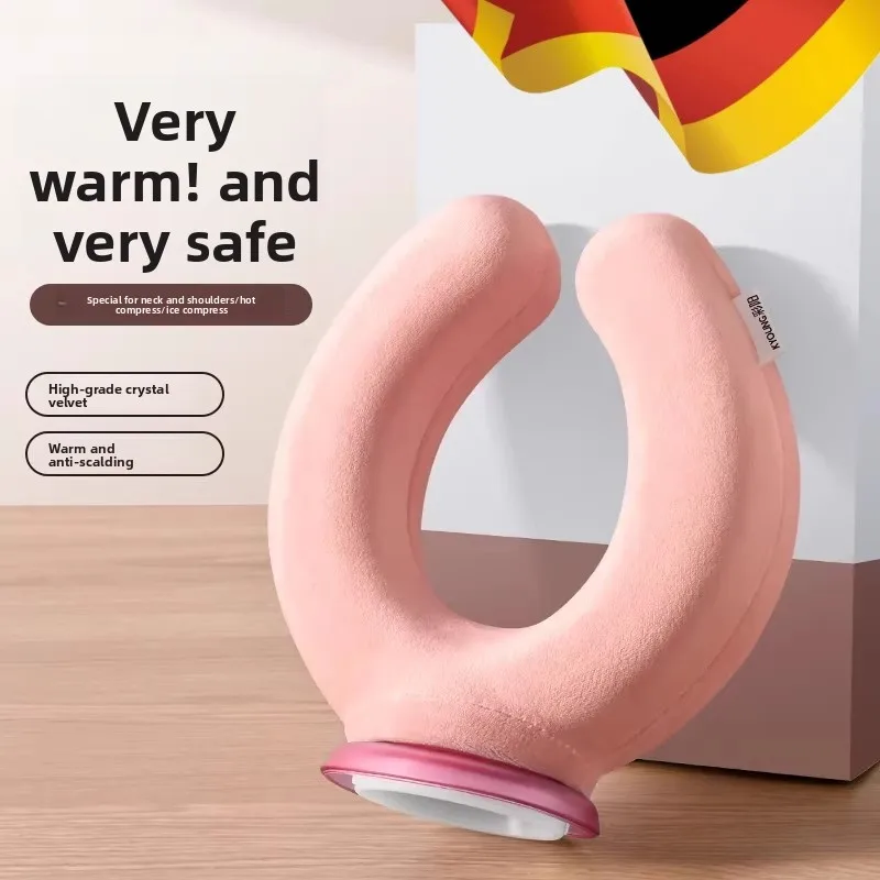 

U-Shaped Neck Warm Water Bag Shoulder Neck New Style Hot Compress Special Fill Water Heating Neck Pillow Protection Explosion