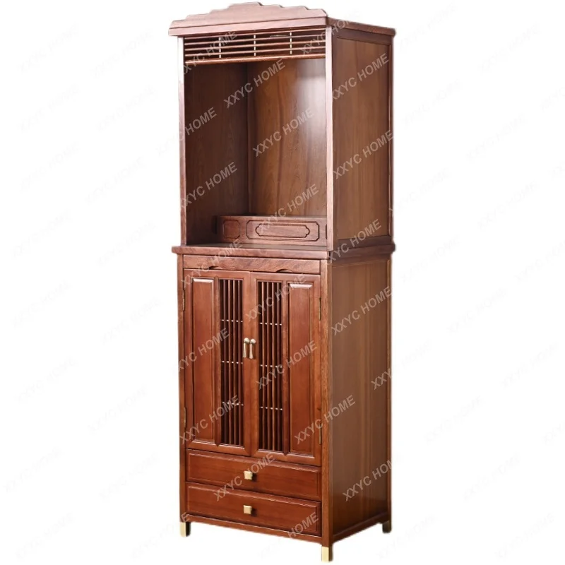 

Niche Cabinet Buddha Shrine Buddha Cabinet Household Solid Wood God of Wealth Land Cabinet Altar Vertical Shrine