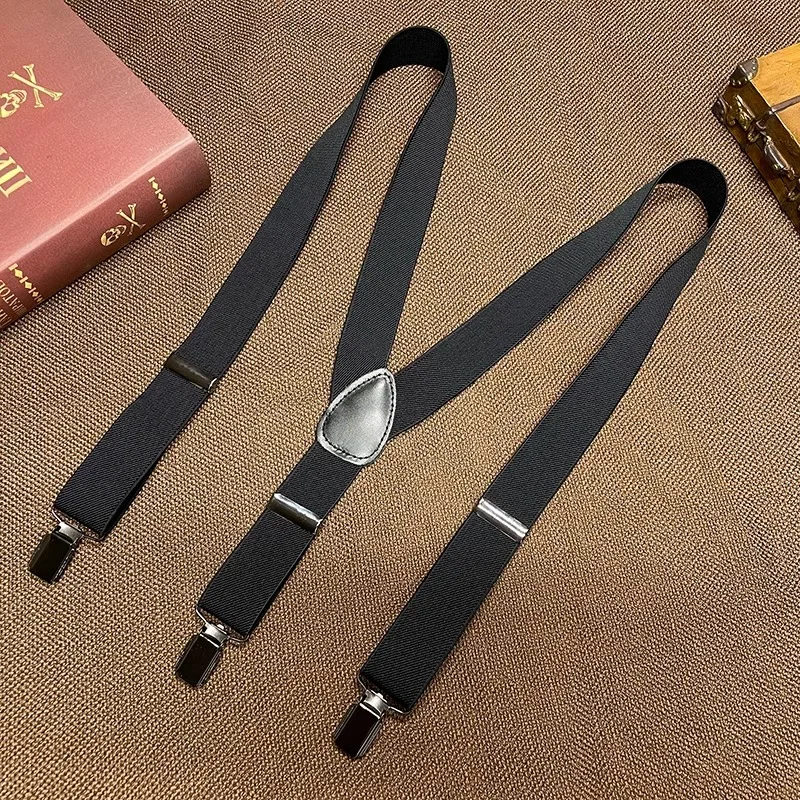 

30mm Men Suspenders High Elastic Adjustable 3 Strong Clips Suspender Heavy Duty Y Back Trousers Suspenders Pants Women Braces