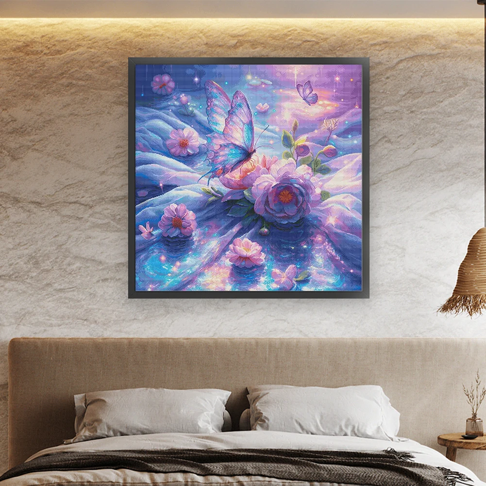 

Scenery Printed Cross Stitch Kit 75x75cm DIY 14CT Egyptian Cotton Embroidery Art