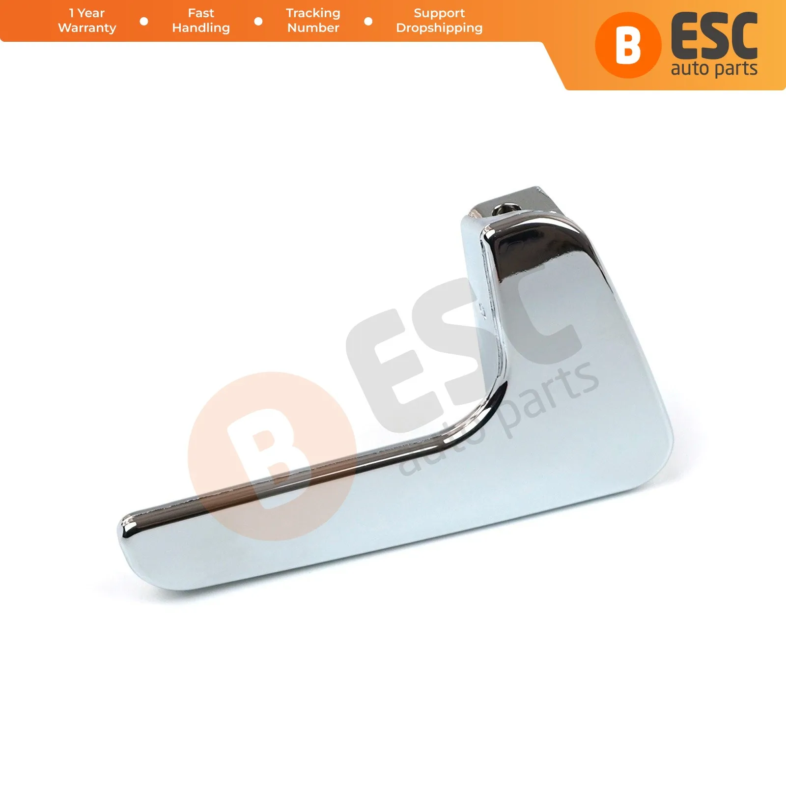 

ESC EDP40 Aluminum Plated Plastic Stainless Interior Door Handle for all Seat Ibiza and Cordoba 1998-2003; Right Door