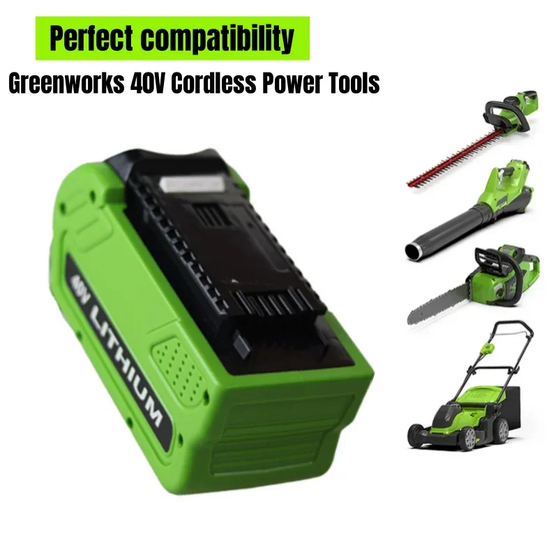 New 40V 6.0Ah Li ion Battery for GreenWorks G-MAX 29472 29462 2901319 29482 20302 20672 24252 20202 Garden Power Tools