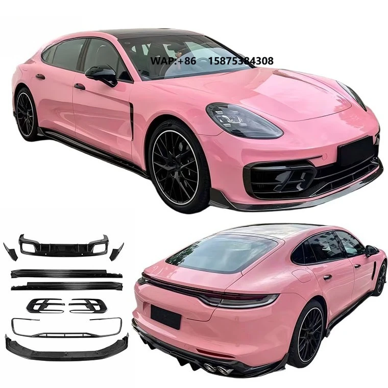 PK Style Carbon Fiber Body Kit for  Panamera 971 New Condition Rear Bumper Spoiler Side Skirts Front bar air Vent
