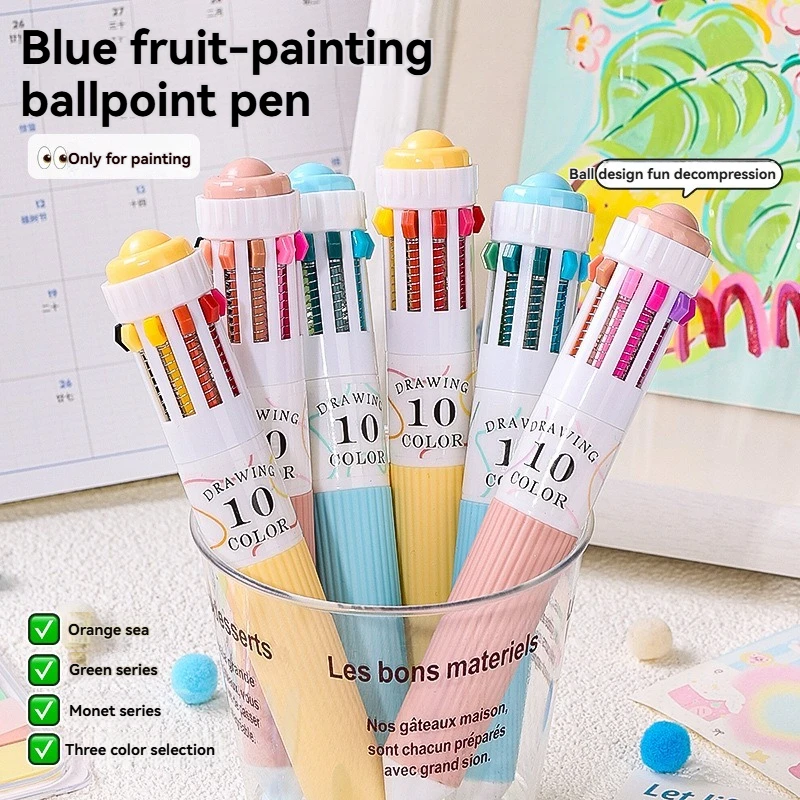 28/30 Colored Ballpoint Pen Painting Specific Multi Color Ballpoint Pen Stackable Color Pressure Type Colored Handwriting Pen
