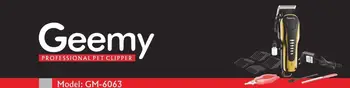 GEEMY GM6063 Profesionální dobíjecí akumulátorový zastřihovač chlupů pro domácí mazlíčky 10 nejlepší prodej zastřihovač vlasů geemy - №5