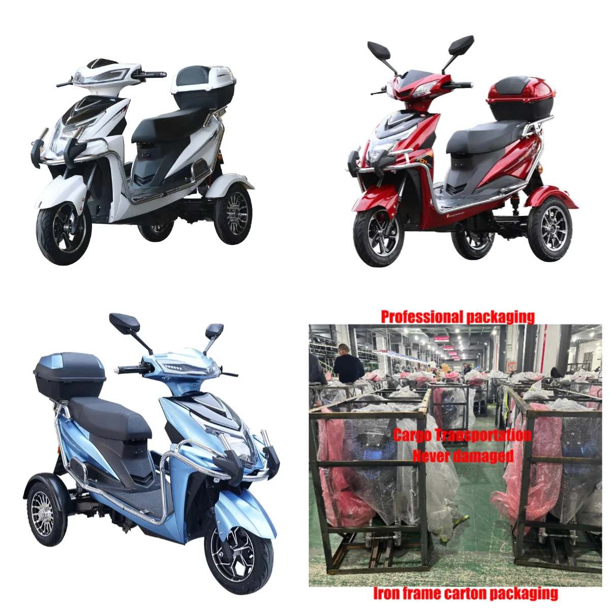 

STLF 1000W 3-Wheel Electric Scooter China Factory's Open Three-Wheel E-Tricycle with 60v Voltage