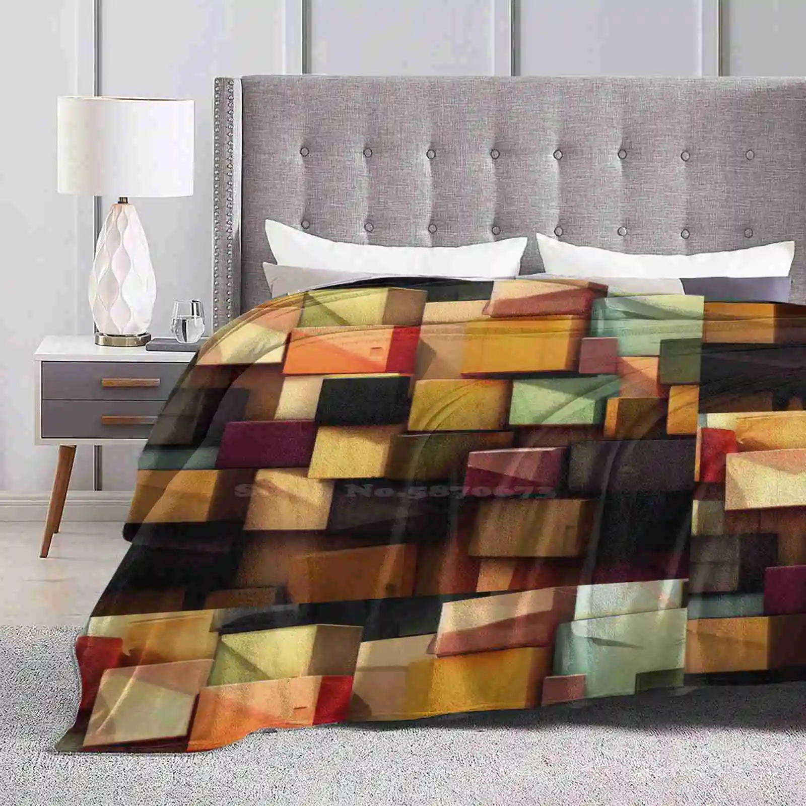 

Block Texture Pattern Top Quality Comfortable Bed Sofa Soft Blanket Blocks Textures Patterns Flat Colors