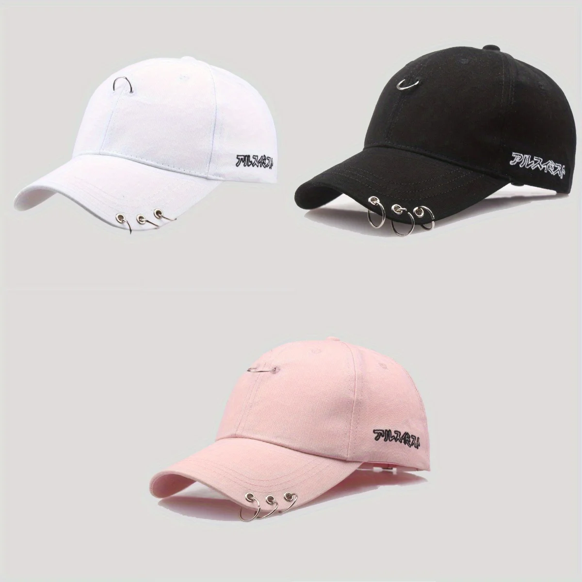 

New High Quality Adjustable Baseball Hat with Ring Outdoor Sports Sun Cap for Women Men Fashion Snapback Hat Hiphop Cap Boy Gril
