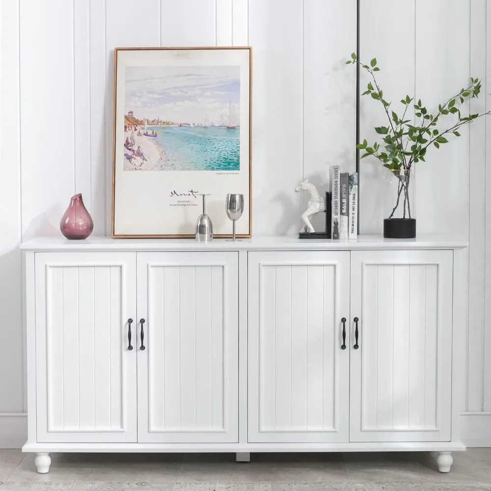 

"62 Inch Coffee Bar Cabinet for Kitchen and Dining Room Storage"