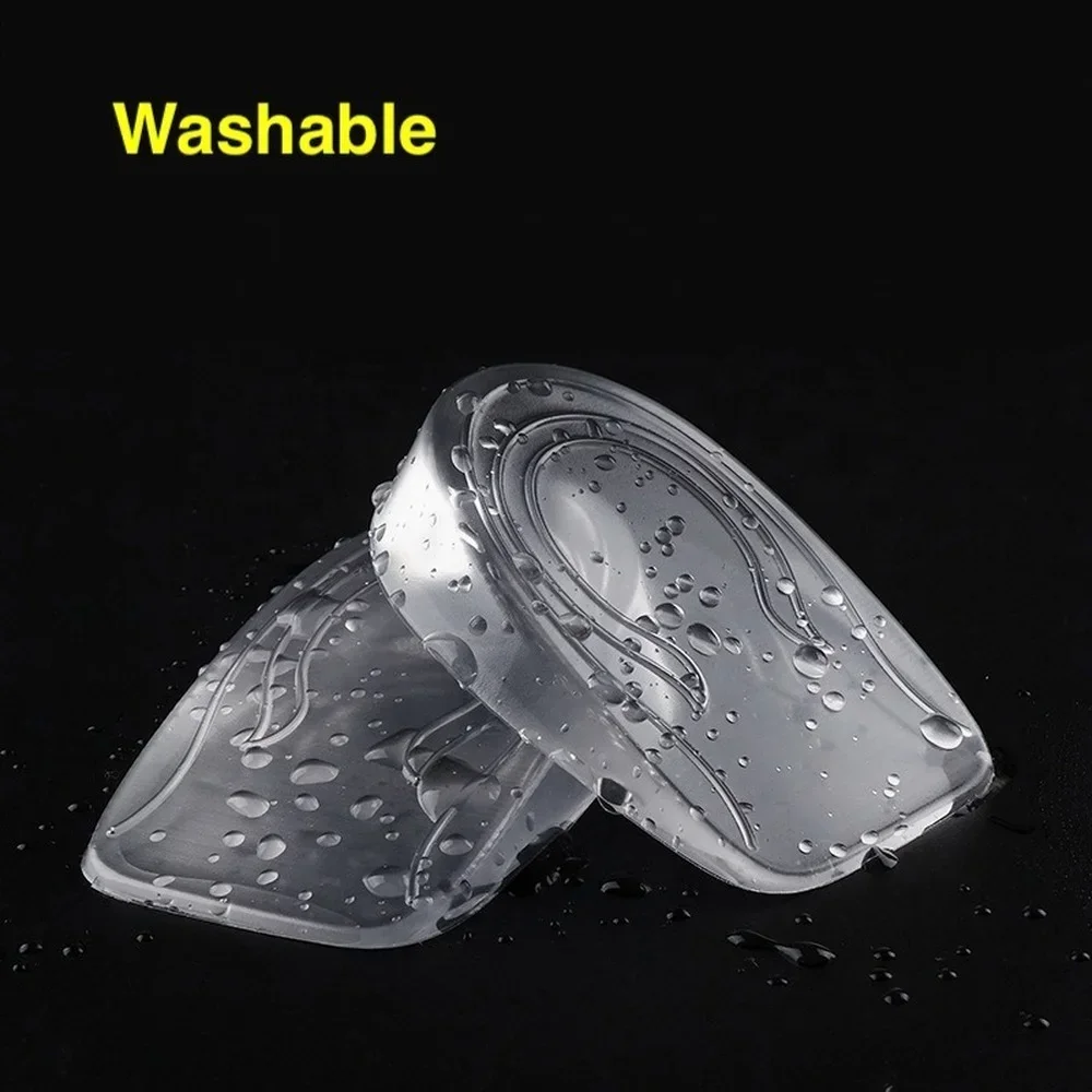 Silicone Transparent Invisible Height Lift Heel Increase Heightened Gel Insole