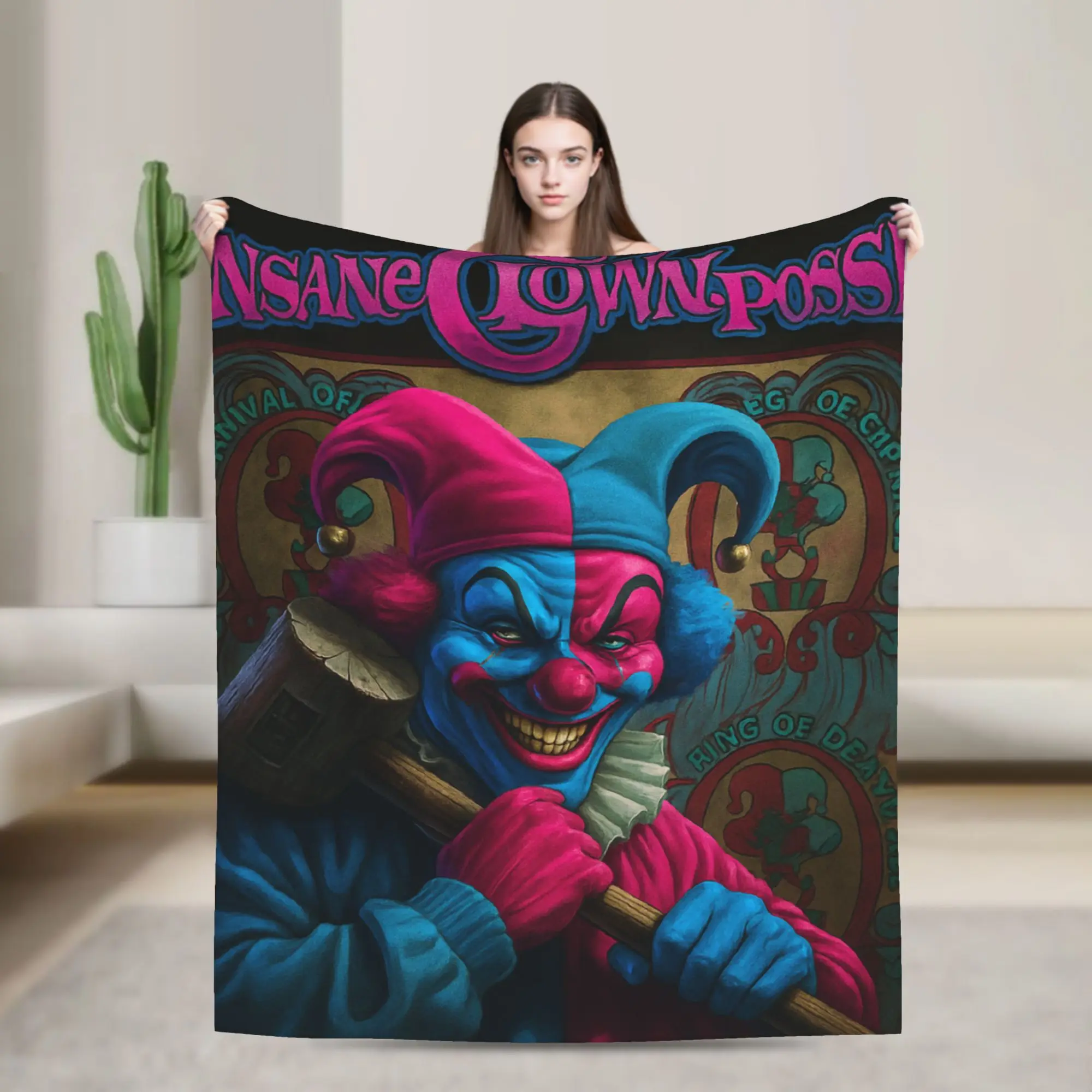 Insane Clown Posse band Flannel Blankets Spring  Soft Throw Blanket for Children Couch Chair Funny Bedspread Sofa Bed Cover