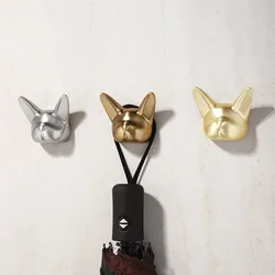 Bulldog Design Wall Hanging Hooks Coat Hook Bag Hat Rack Rackers Zinc Alloy Wall Decorations for Kis Hardware Fittings