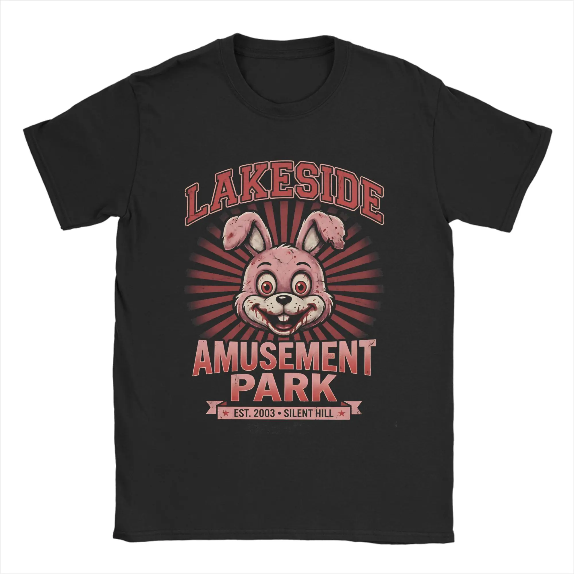 Robbie Rabbit Nurse Silent Hill Remake Horror Novelty T-Shirts Cotton O Neck Plus Size Tees Short Sleeve Y2K Basic Tops