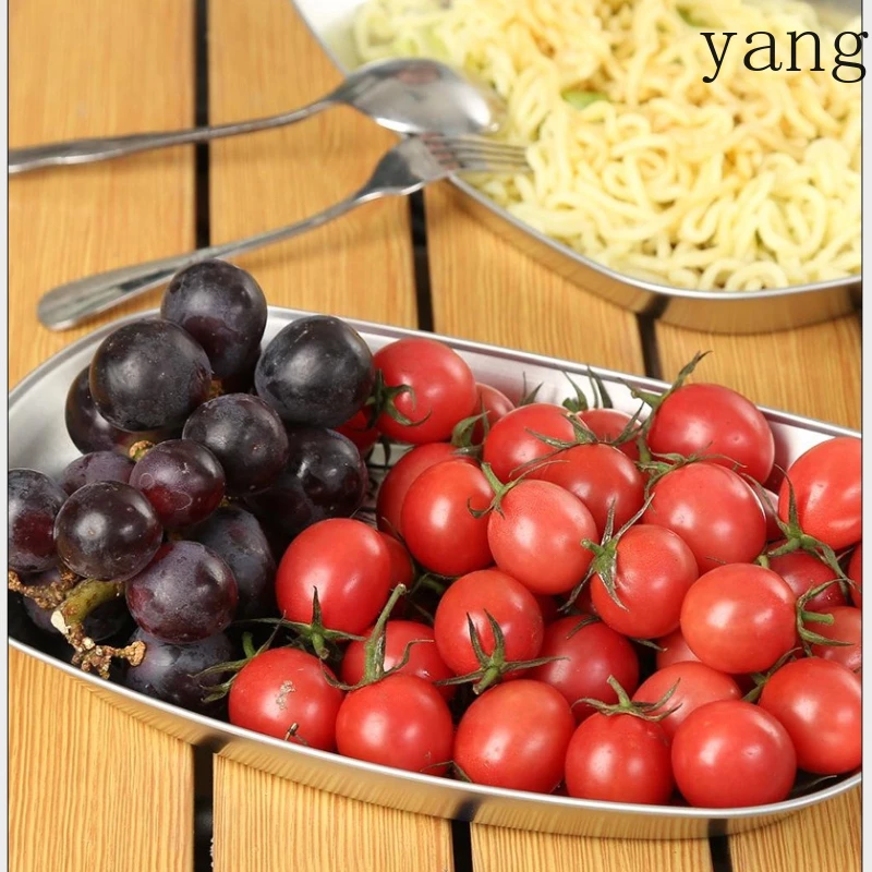 LTT outdoor European retro iron plate boat fruit plate retro metal snack plate
