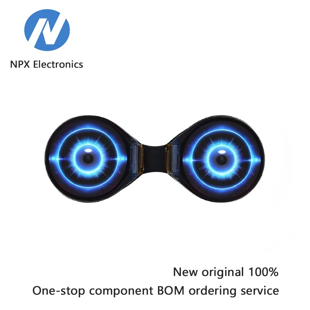 โมดูลจอ LCD แบบเลนส์คู่ขนาด 0.71 นิ้ว, หน้าจอแสดงผลสีแบบคริสตัลเหลวทรงกลม IPS ความละเอียด 160×160 รองรับการสื่อสารแบบ SPI