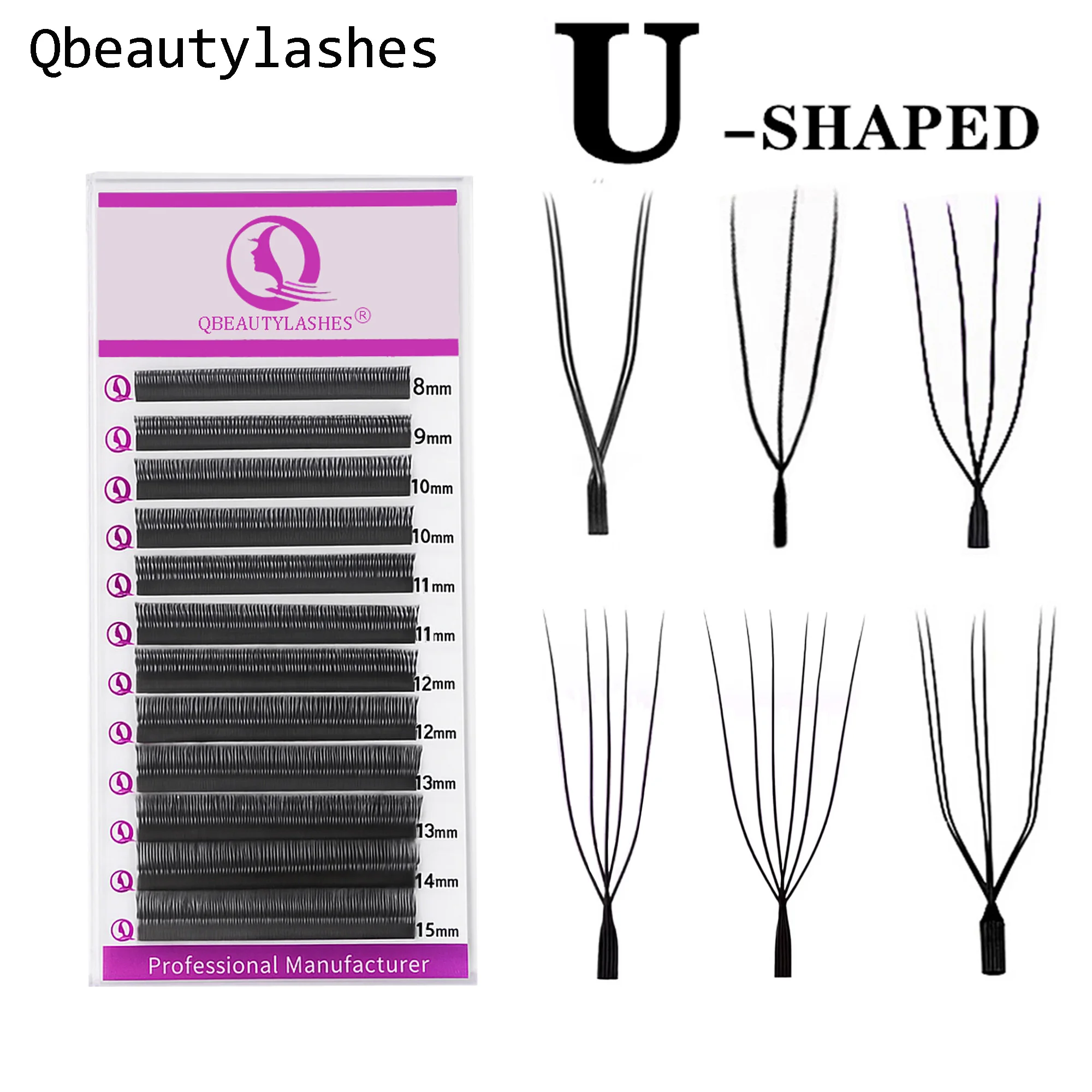 

Qbeautylashes Cílios U YY 3D 4D 5D 6DW Shaped Eyelash Extensions Pre Made Fan Eyelash Extensions wholesale Makeup