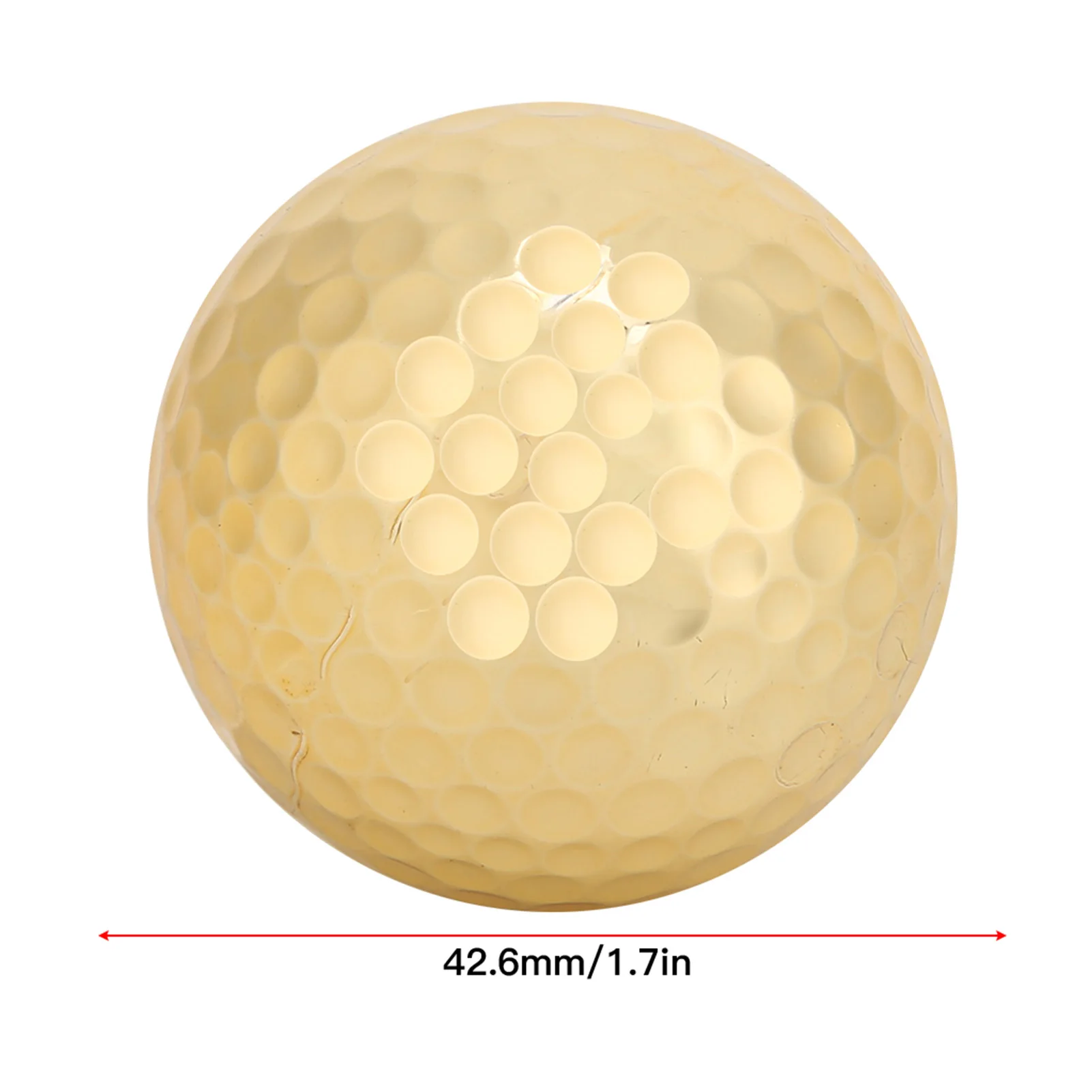 4Pcs Golf Ball Portable High Quality Double Layer Gold Plating Golf Ball Accessory Golden