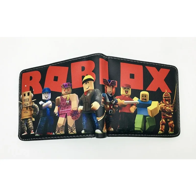 ROBLOX Creative Peripheral Cartoon Merchandise Short Wallet Anime PU Leather Printed Coin Purse Decorative Daily Necessitie