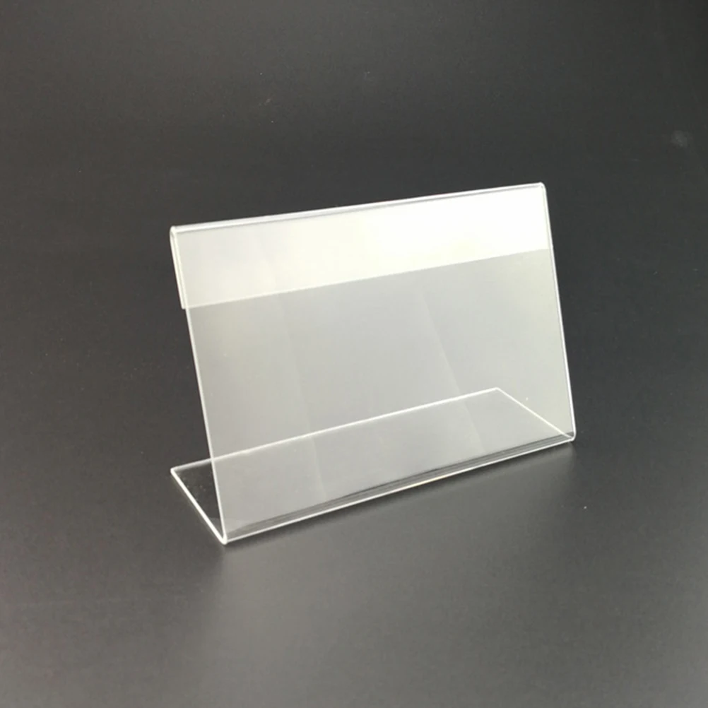 

30pcs Acrylic Price Tag Premium Material Supermarket Sign Clip-on Retail Clear Plastic Reusable Label Holder