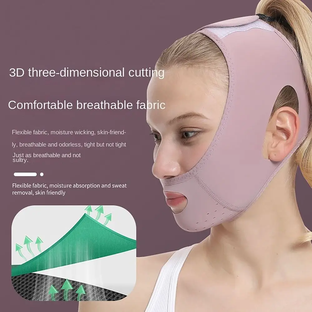 Herbruikbare Kaaktrainer V-lijn Masker V-vormig Gezicht Afslanken Lifting Chin Up Masker Kinband Voor Vrouwen Slapen