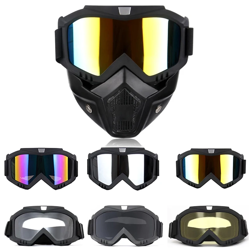 Зимние очки 2025 года, велосипедные очки в стиле MTB/ATV/BMX, защитные очки, солнцезащитные очки, велосипедные очки для мужчин и женщин, съемная маска