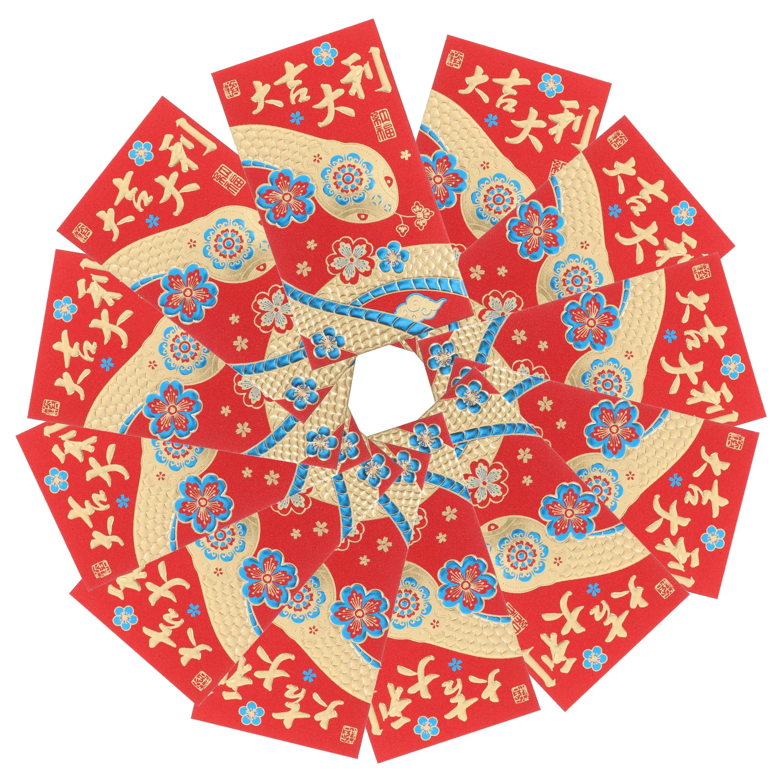 

12 Pcs Red Envelope Money Envelopes Paper Chinese New Year Decorative Wedding Snake Design Hong Bao Cash Storage