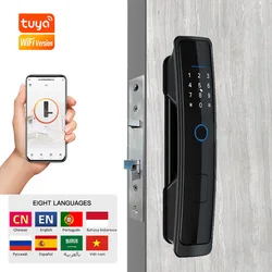 PHIPULO Tuya WIFI Smart Door Lock Digital Electronic Lock Biometric Fingerprint Lock Anti-Theft Hotel Apartment Home