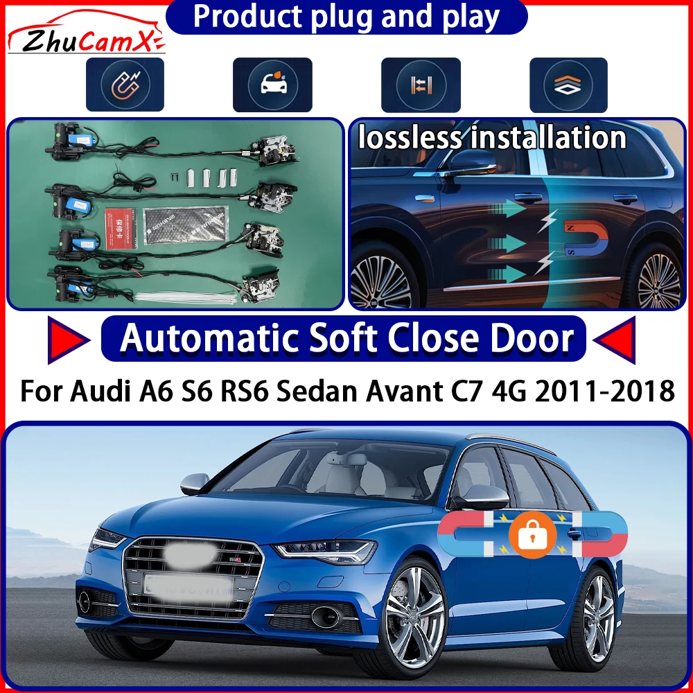 

Электрический привод замка двери OEM для Audi A6 S6 RS6 Sedan Avant C7 4G 2011-2018, комплект с функцией плавного закрывания, автоматическая система замка с электроприводом