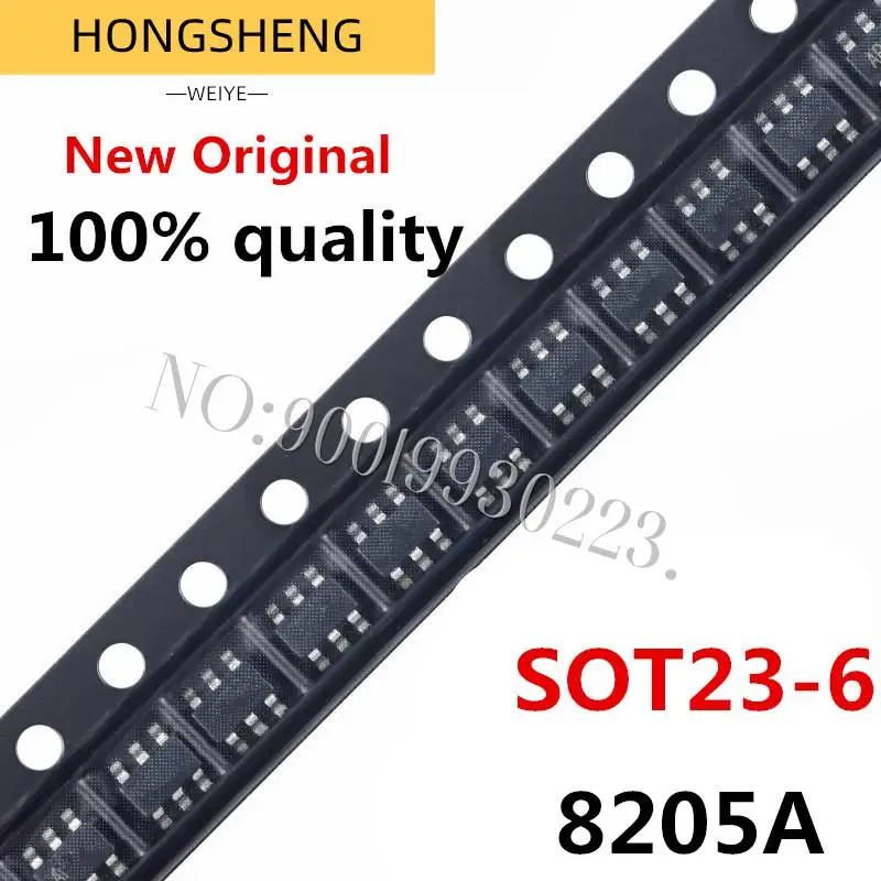 100% New 10-50pcs/lot 8205 SOT23 8205A 8205S SOT CEG8205A FS8205A SOT23-6 SMD   IC Chipset