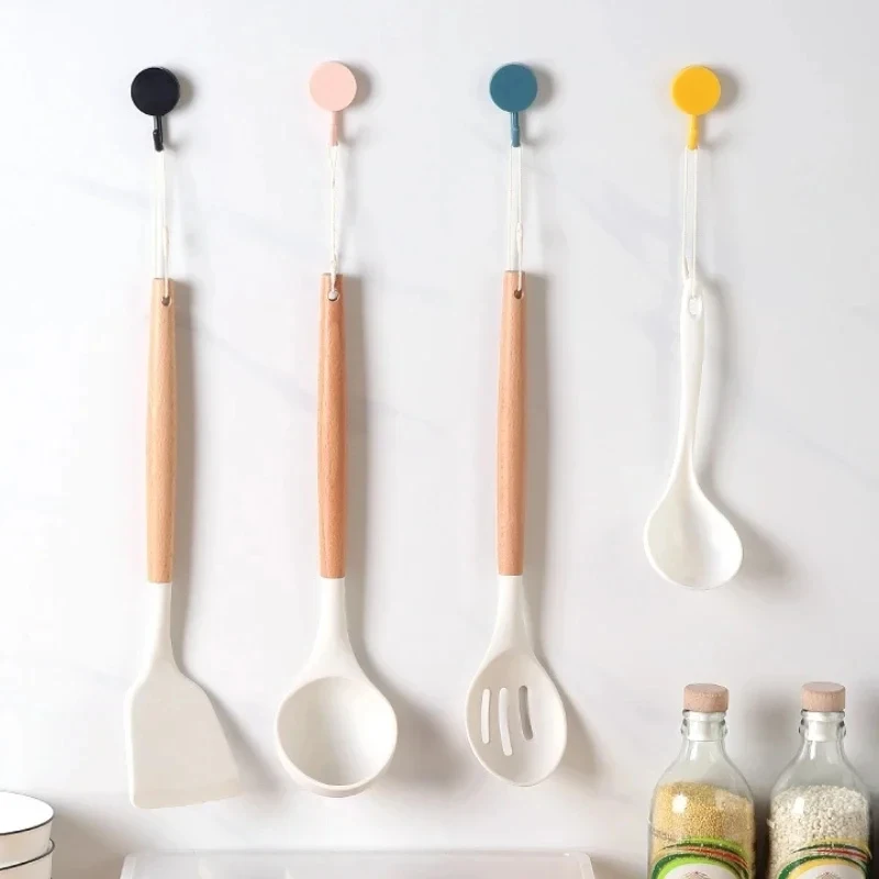 1/3/6/9/12pcs Random Dopamine-Colored Hooks Suitable For Kitchen Doors Bedrooms And Multi-Functional Home Storage Accessories