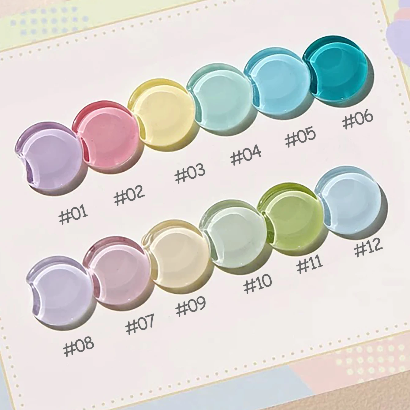 1-24pcs WS Summer Autumn Dopamine Macaron Cream Candy Holiday Style Vacation Small Set Girl Style Whitening Gel Nail Polish
